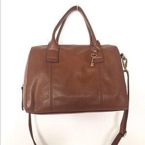 Fossil Leather Satchel Tan